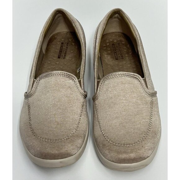 Skechers Goga Mat Go Bliss Walking Women’s Sneaker Size 8 Beige Walking Slip Ins - Picture 4 of 10